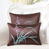 New Embroidery Flower Birds Orchid Ethnic Cover Pillow Cushion Case Christmas Home Decor Chinese Sofa Chair Lumbar Pillow Cover