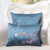 New Embroidery Flower Birds Orchid Ethnic Cover Pillow Cushion Case Christmas Home Decor Chinese Sofa Chair Lumbar Pillow Cover