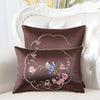 New Embroidery Flower Birds Orchid Ethnic Cover Pillow Cushion Case Christmas Home Decor Chinese Sofa Chair Lumbar Pillow Cover