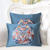 Latest Embroidery Fish Joyous Silk Cushion Cover Pillow Case Christmas Home Decoration Sofa Chair Chinese style Pillow Cover