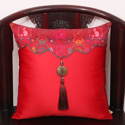 Luxury Jade Patchwork Natural Mulberry Silk Pillow Case Cushion Cover Christmas Sofa Chair Covers China Cushion Decor