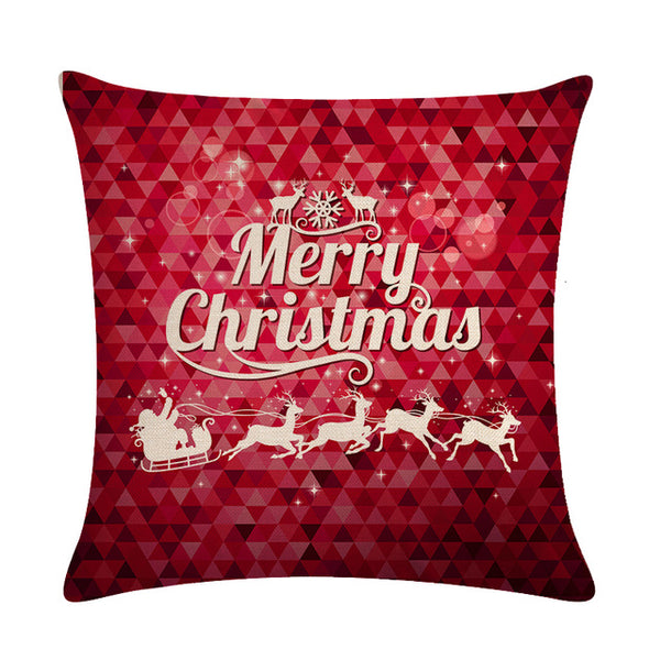 Hot Selling Drop Shipping Christmas Pillow Case Sofa Waist Throw Cushion Cover Home Christmas Pillow Covers Decorative ZY853