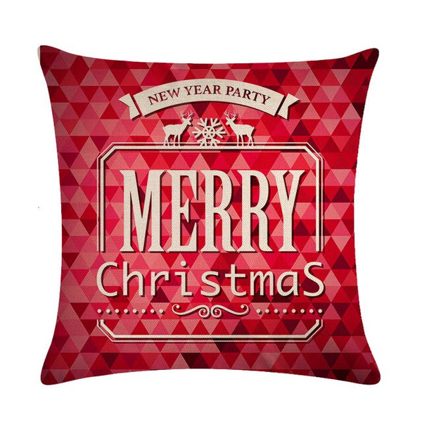 Hot Selling Drop Shipping Christmas Pillow Case Sofa Waist Throw Cushion Cover Home Christmas Pillow Covers Decorative ZY853