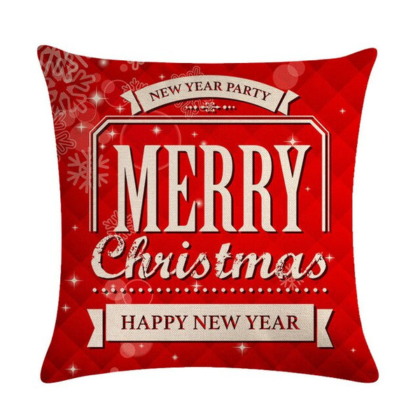 Hot Selling Drop Shipping Christmas Pillow Case Sofa Waist Throw Cushion Cover Home Christmas Pillow Covers Decorative ZY853