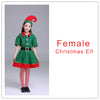 Christmas Elf Children Adult Cute Cosplay Dress  Christmas Costume For Family Boys And Girls