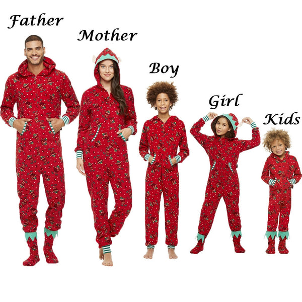 New Family Christmas Costume  Halloween Costumes for Women Men Kids Parent-child Love Clothing Festive Family Gathering Dress