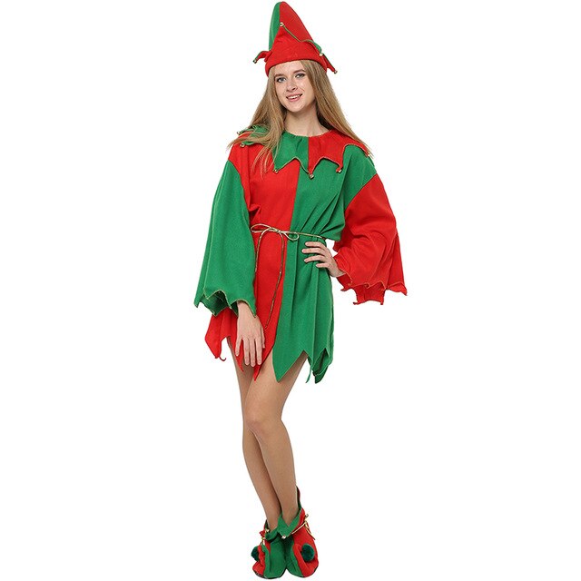 2019 New Arrival Elf Costume Boys Christmas Costume For Girls Family Elves Costume For New Year Party Christmas Couple Cosplay