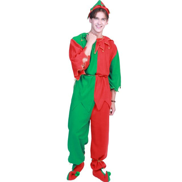 2019 Women Men Boy Girl Christmas Santa Claus Costume Kids Adults Family Green Elf Cosplay Costumes Carnival Party Supplies