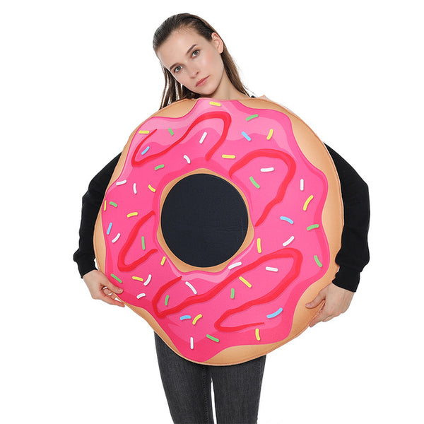 Eraspooky Sweet Donut Cosplay Funny Food Halloween Costume For Adult Women Christmas Doughnut Fancy Dress Kids Family Outfits