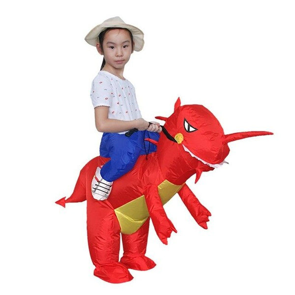 Dinosaur Inflatable Clothing Adult Kid Performance Clothing Cartoon Costume Party Halloween Christmas Family Inflatable Suit