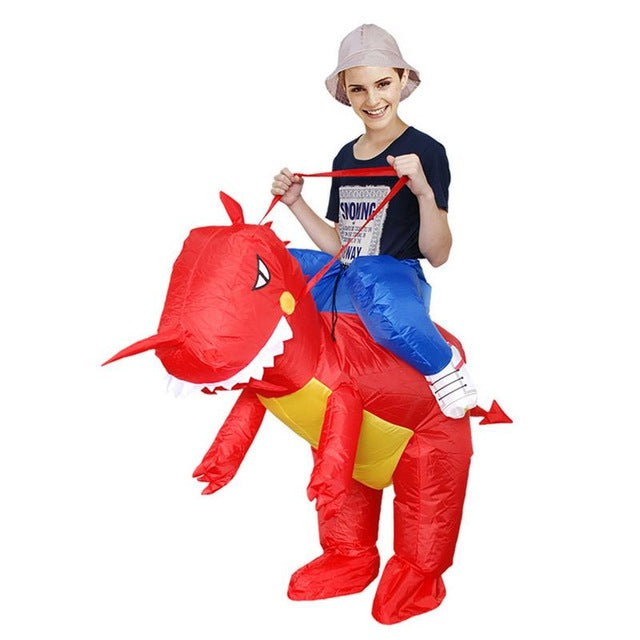 Dinosaur Inflatable Clothing Adult Kid Performance Clothing Cartoon Costume Party Halloween Christmas Family Inflatable Suit