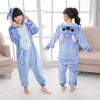 2019 Winter Family Christmas Stitch Cosplay Costume Adults Kids Women Men Flannel Kigurumi Onesie Anime Pajamas Sets Sleepwear