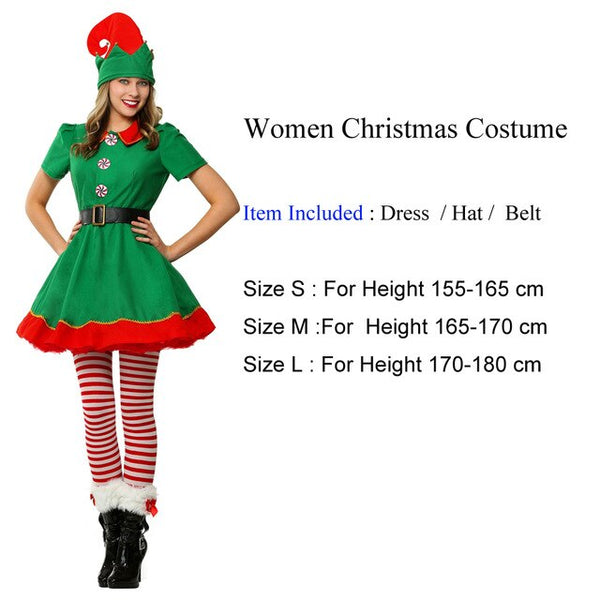 Snailify Christmas Outfit Girls Holiday Elf Costume Family Christmas Costume Parent Children Women Christmas Dress