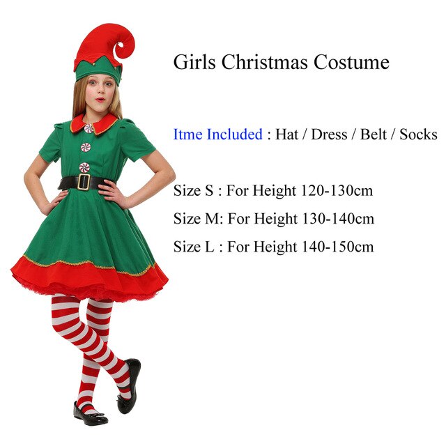 Snailify Christmas Outfit Girls Holiday Elf Costume Family Christmas Costume Parent Children Women Christmas Dress