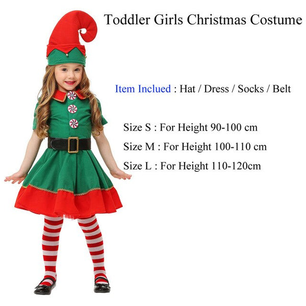 Snailify Christmas Outfit Girls Holiday Elf Costume Family Christmas Costume Parent Children Women Christmas Dress