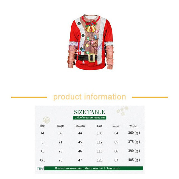 Funny Ugly Christmas Sweater Family 3D Printed Hoodie Sweatshirt Pullover Christmas Costume Gift Lovers' Sweater