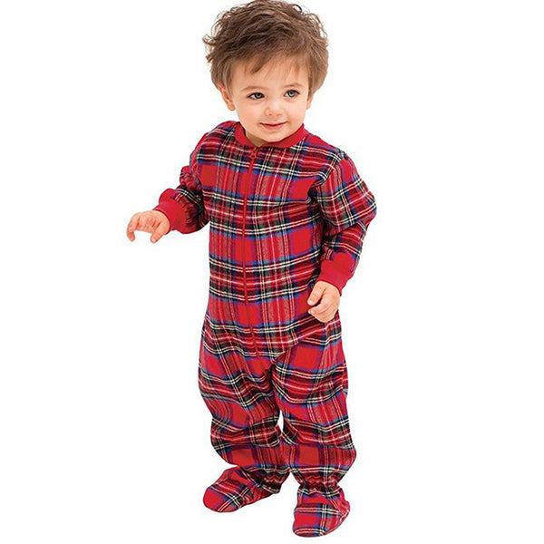 Family Matching Pajamas Set Christmas Mom Father Kid Baby Sleepwear Nightwear  New Costume Clothes Xmas Family Match Set