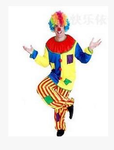 Hot 2017 Adult kids clown costumes for boys halloween cosplay costumes Family clothes Magician Clothing Christmas Clown Costume