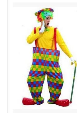 Hot 2017 Adult kids clown costumes for boys halloween cosplay costumes Family clothes Magician Clothing Christmas Clown Costume