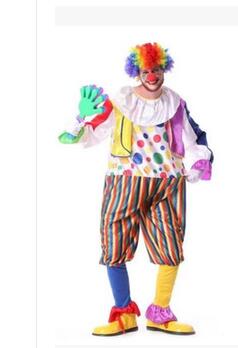 Hot 2017 Adult kids clown costumes for boys halloween cosplay costumes Family clothes Magician Clothing Christmas Clown Costume