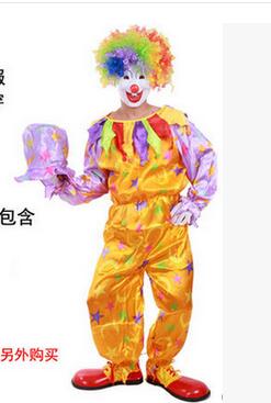 Hot 2017 Adult kids clown costumes for boys halloween cosplay costumes Family clothes Magician Clothing Christmas Clown Costume