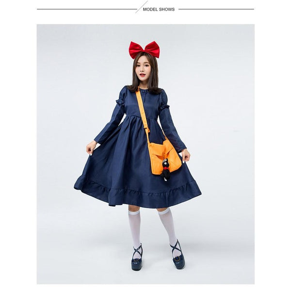 Free Shippings Christmas witch Kiki COS clothing witch home emergency Kiki adult children COS clothing small witch family fitted