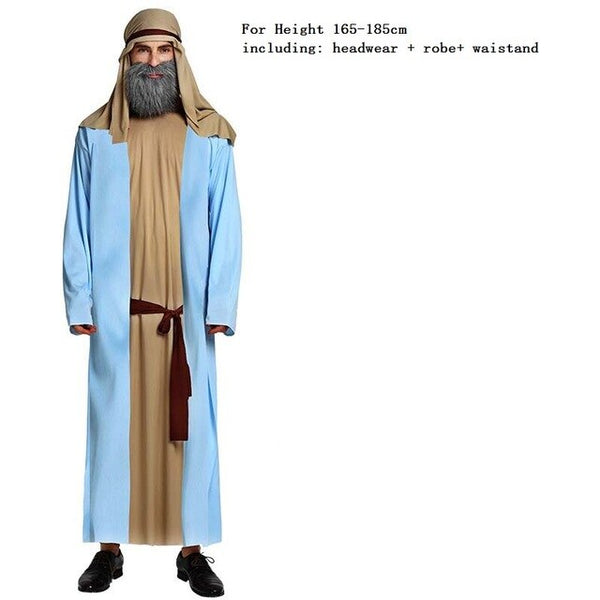 Women Men Arab Prince Princess Cosplay Robe Costume Adults Family Performance Costumes Party Dress Role Play Purim Christmas