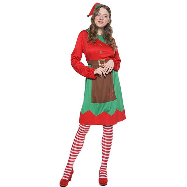 Eraspooky 2019 Christmas Elf Cosplay Kids Santa Claus Costume Adult Family Matching Clothes New Year Carnival Group Fancy Dress