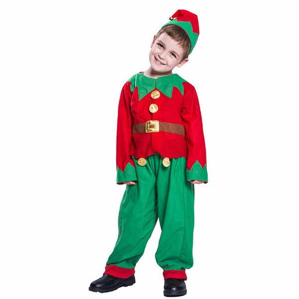 Eraspooky 2019 Christmas Elf Cosplay Kids Santa Claus Costume Adult Family Matching Clothes New Year Carnival Group Fancy Dress