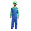 Children Family Funy Luigi Bros Plumber Purim Costume Fancy Dress Christmas Party 2019 Adult Super Mario Cosplay Costumes