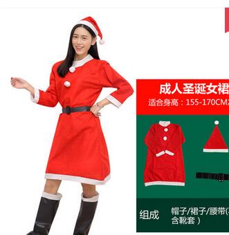 2017 Christmas costumes santa claus Adult Kids clothing halloween costumes New year clothes Christmas Family suit AMBESTPARTY