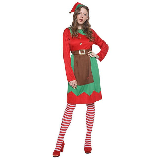 Christmas Elf Cosplay Kids Santa Claus Costume Adult Family Matching Clothes New Year Carnival Group Fancy Dress