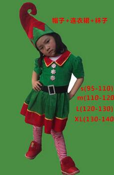 Hot 2017 Christmas costumes santa claus Clothing Halloween Cosplay costumes Christmas Elf Costume Family clothes AMBESTPARTY