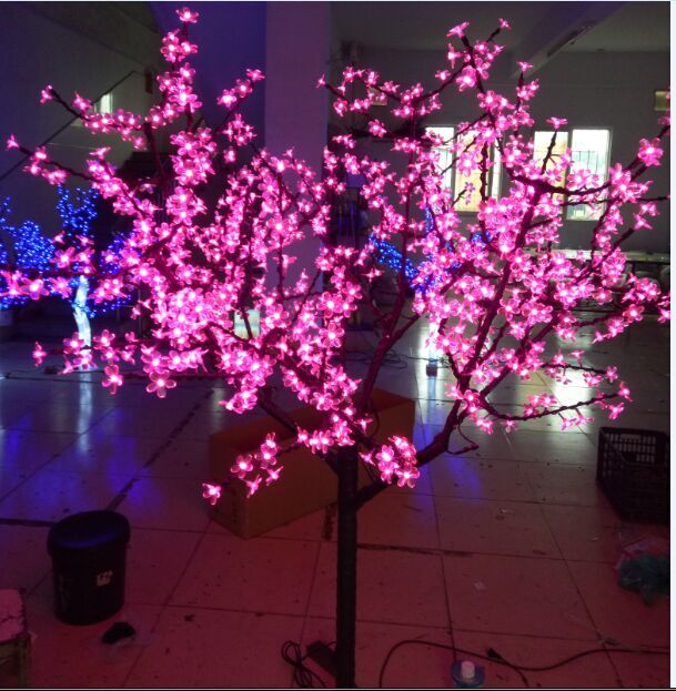 Free ship 6.5ft LED Tree Outdoor Pathway Garden Display Holiday party wedding Christmas Light Decor 864 LEDs Pink IP65