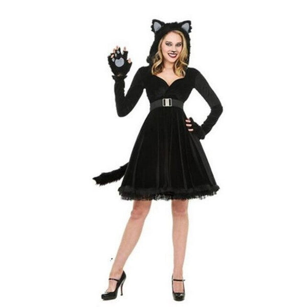 Black Cat Cosplay Costume Halloween Christmas Family Matching Clothing Boy Girl Fancy Sets Navidad Family Matching Clothes