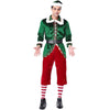 Adult Couples Family Mr & Mrs Santa Elf Helpers Costume Christmas New Year's Fleece Clothes For Men & Women Plus Size Green/Red