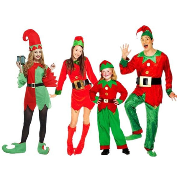 Kids Adults  Clown Elf Costume Family Lovers Cosplay Costumes  Masquerade Party Dress Decoration  Halloween Christmas