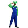 Super Mario Luigi Brothers Plumber Children Adult Cosplay Costume Party Fancy Dress Halloween Christmas Family Clothing XXL