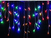 New 12M Droop 0.3-0.75m 360 LED Icicle String Light Christmas Wedding Xmas Party Decoration Snowing Curtain Light And Tail Plug