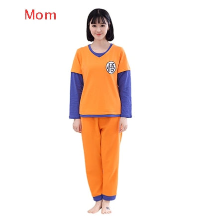 2019 Dragon Ball Family Pajamas Set Christmas Outfit Pijama Sleepwear Mom and Me Clothes Mum Daughter Sun Wukong Family Clothing