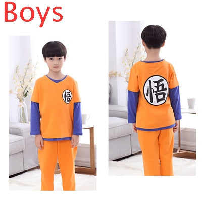 2019 Dragon Ball Family Pajamas Set Christmas Outfit Pijama Sleepwear Mom and Me Clothes Mum Daughter Sun Wukong Family Clothing